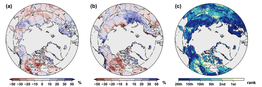 Maps of snow cover duration anomalies for 2023-2024 snow year