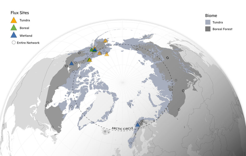 Map indicating regions of the Arctic study domain for this essay